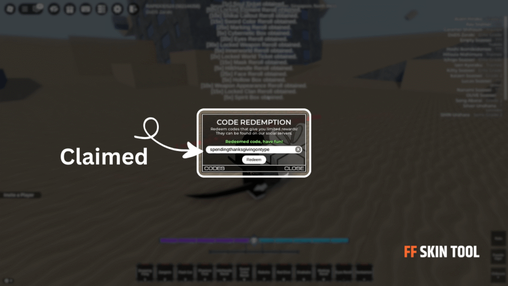 Claimed Type Soul Code