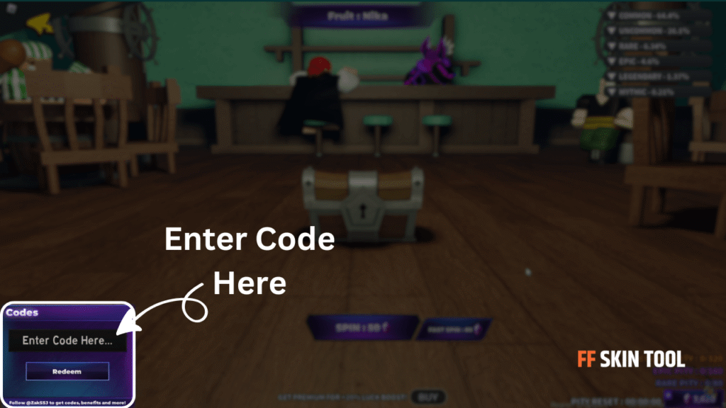 Enter Fruit Battlegrounds Code Here