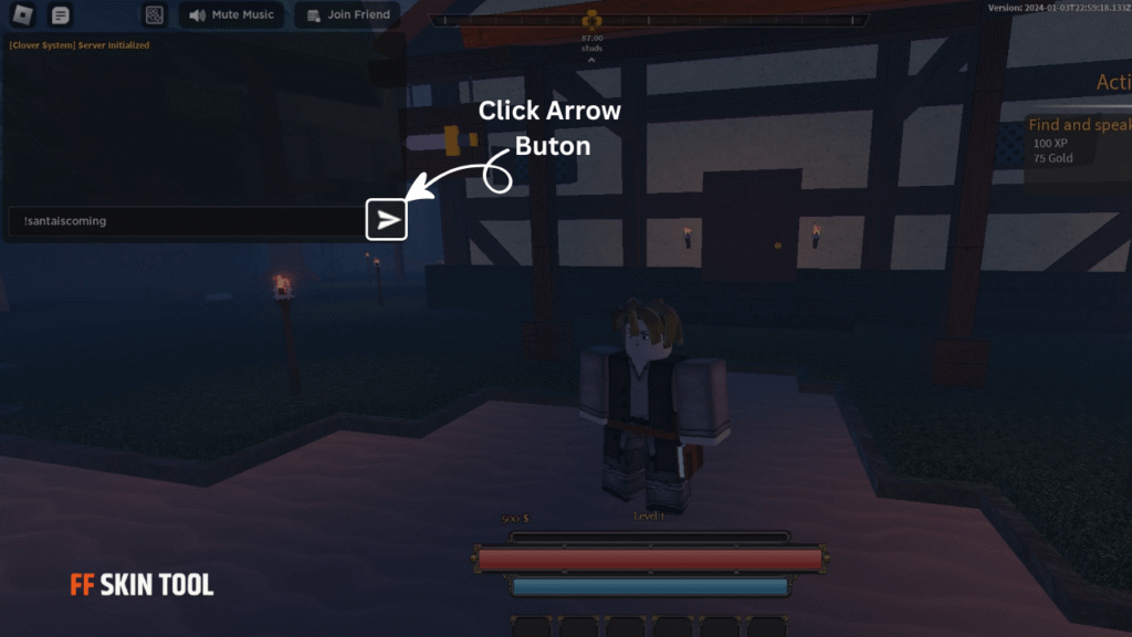 click arrow button and claim your reward