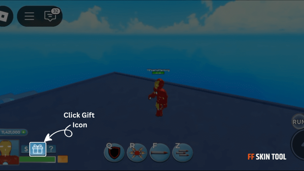 click gift icon and enter heroes online world codes
