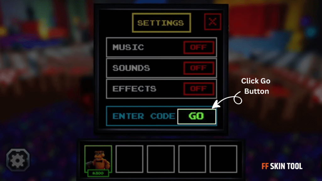 click go button and claim reward