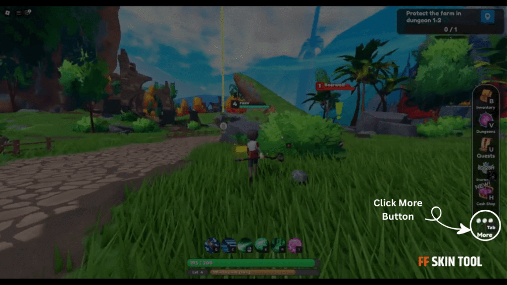 click more button in the world zero code game
