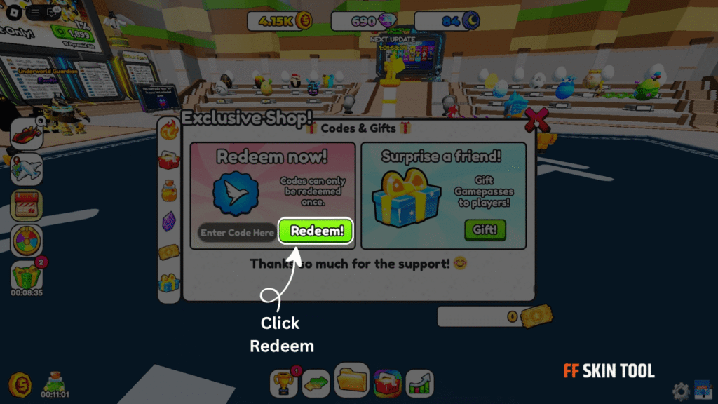 click redeem and enjoy your reward