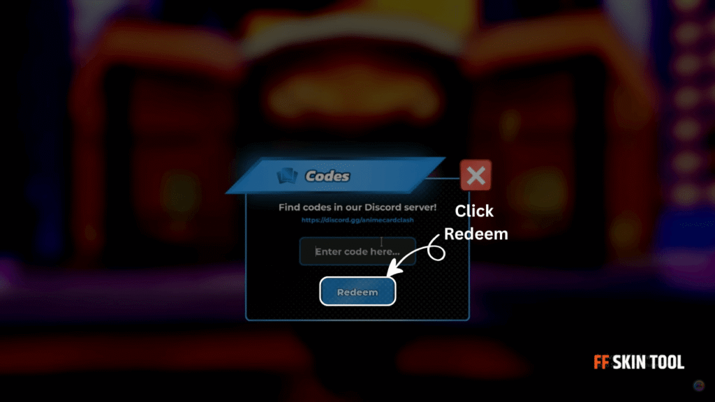 click redeem and receive reward