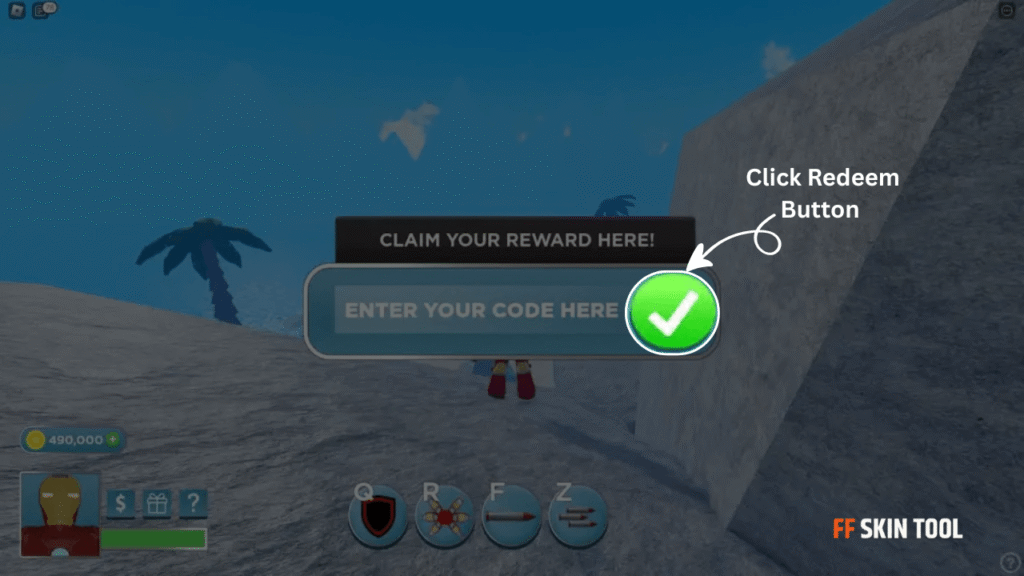 click redeem button and claim your reward