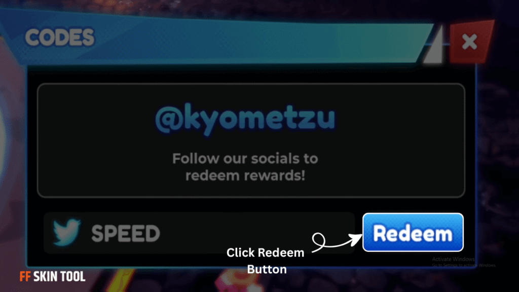 click redeem button and claim your rewards