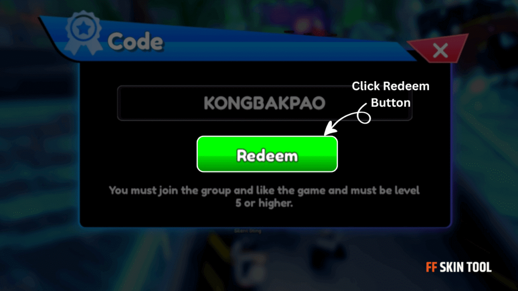 click redeem button and claim your rewards