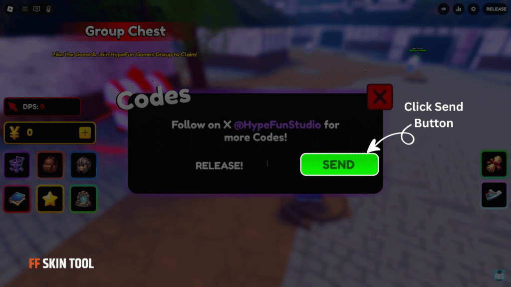 click send button and claim your reward