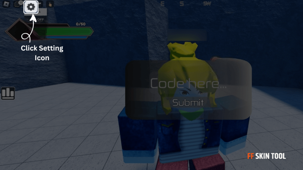 click setting icon and select codes button