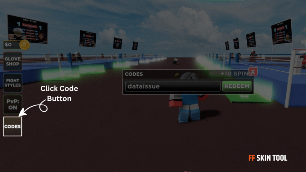 click the code button and enter code