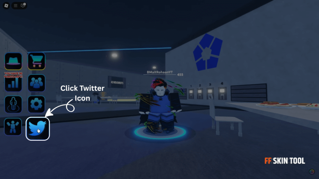 click twitter icon and enter meta lock codes