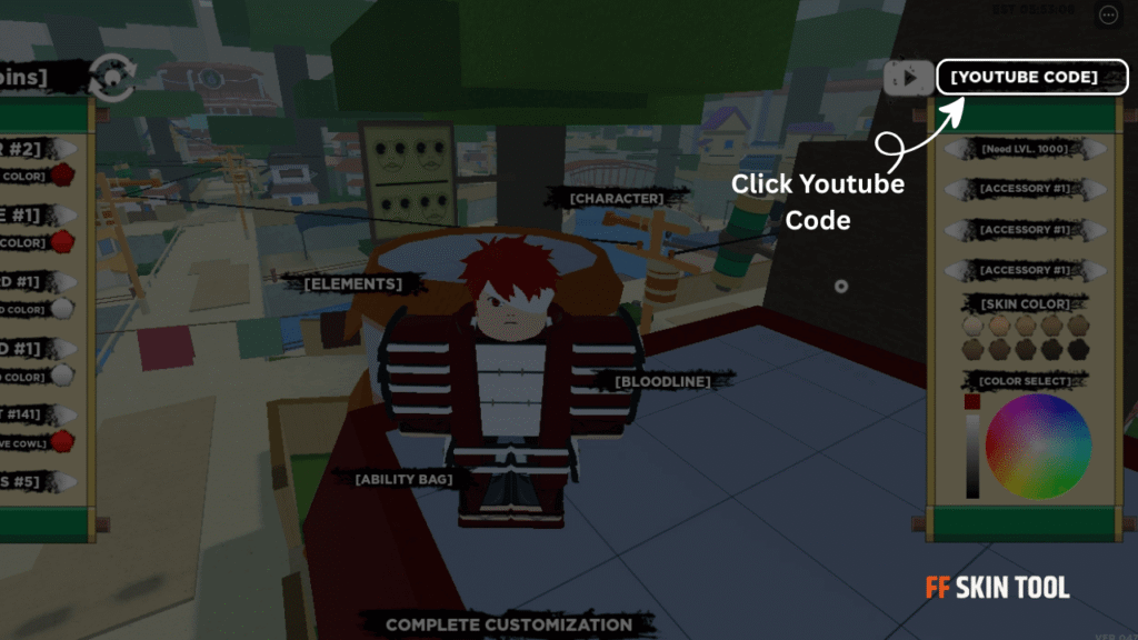 click youtube code and enter code