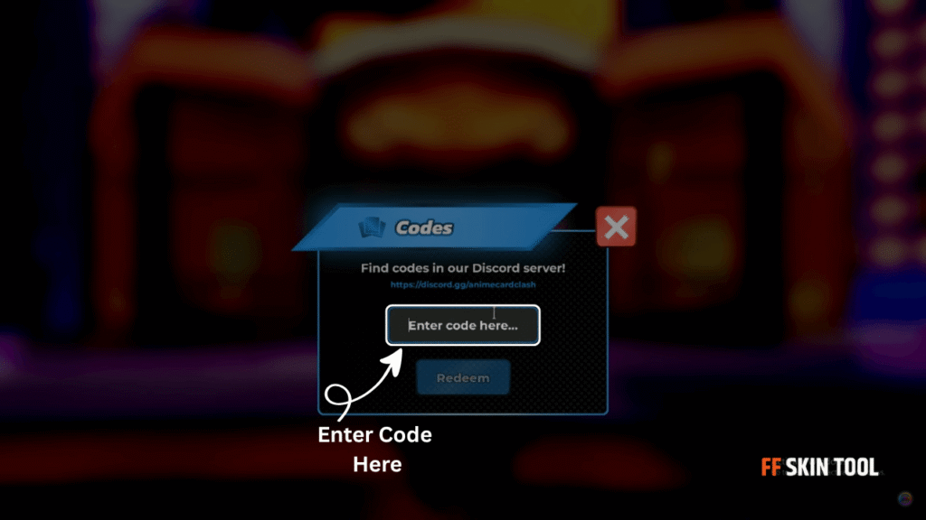enter anime card battle codes