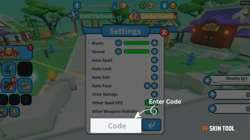 enter weapon fighting simulator game codes