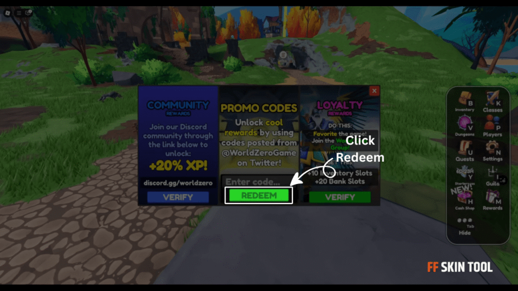 hit the redeem button and claim your reward
