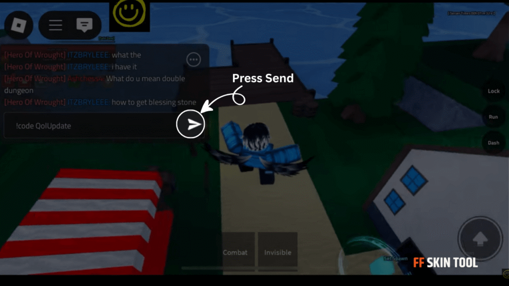 press send to claim rewards