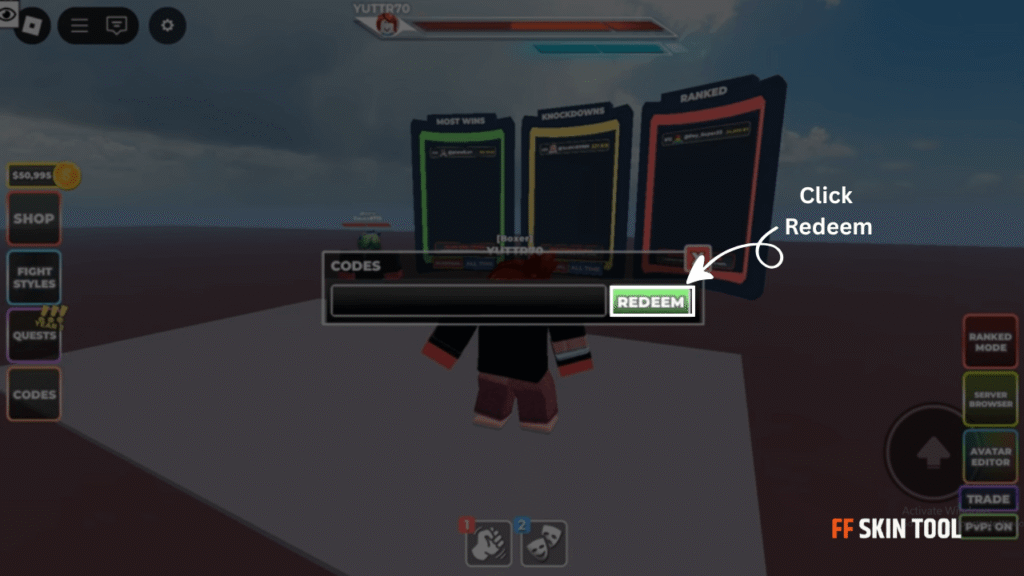 redeem untitled boxing game