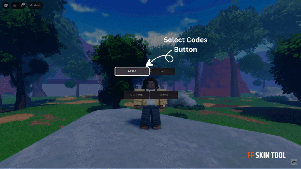select codes button and enter ninja time codes